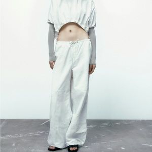 ZARA NYLON PARACHUTE PANTS